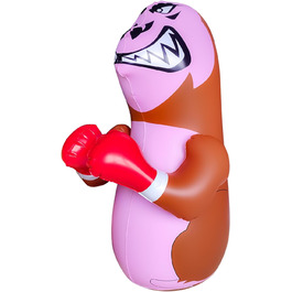 Дитячий боксерський мішок для ударів, стоячий мішок для кікбоксингу, боксерський манекен, надувний, для хлопчиків, спорт, подарунок, активний відпочинок на вулиці, ігри на подвір'ї (Орангутанг)