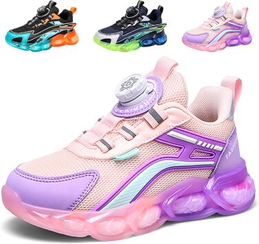 Дитячі кросівки ITSOGOO для бігу та активного відпочинку. Легкі, дихаючі, для дівчаток та хлопчиків, розмір 28-37 EU (36 EU, Рожевий)