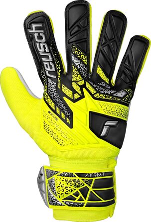 Воротарські рукавички Reusch Attrakt Starter Solid Junior - жовто-сріблясті-чорні (3) для дітей та підлітків