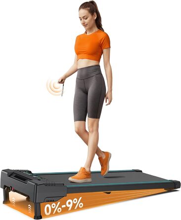 Бігова доріжка REPOWER для дому Walking Pad з автоматичним підйомом 9%, тиха, з пультом ДУ, три рівні, навантаження до 136 кг, для робочого столу