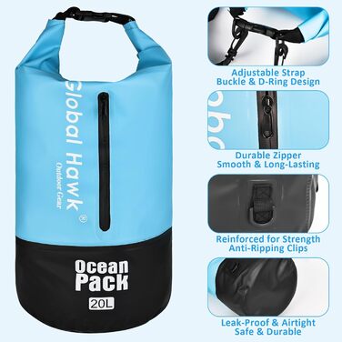 Водонепроникна сумка Elthmpr Dry Bag 20L: містка та надійна для водних видів спорту