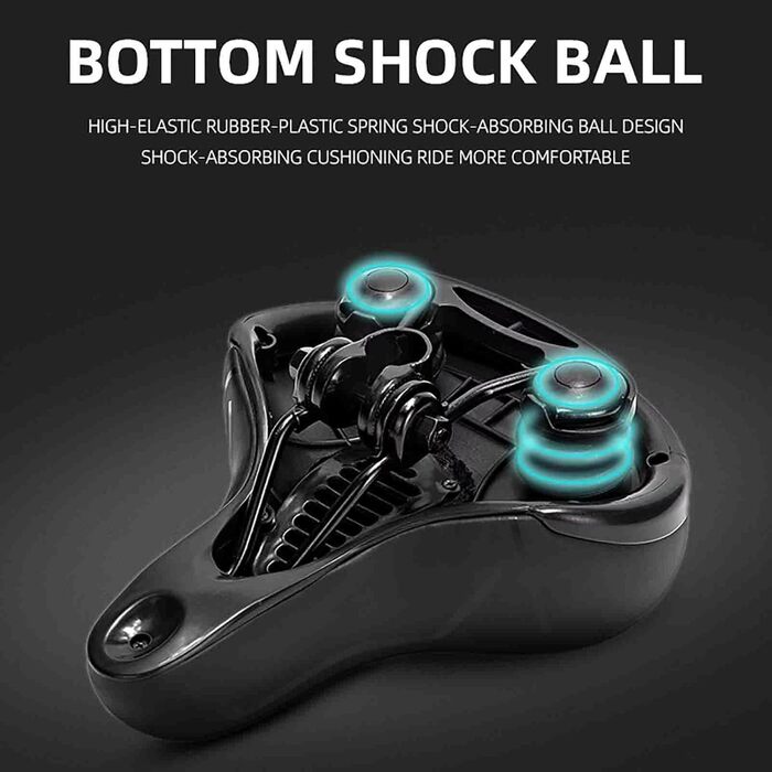 Зручний велосипедний сідло Cloud Comfort Pro: ергономічний, з подвійною амортизацією та Memory Foam, для чоловіків та жінок, блакитний