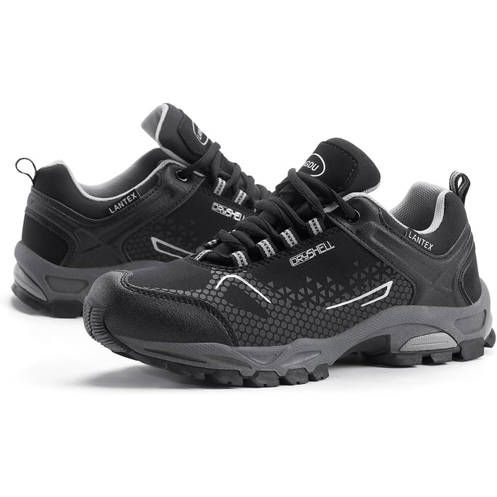 Туфлі для хайкінгу/трекінгу чоловічі та жіночі, водонепроникні, легкі, дихаючі, 38-46 EU (44 EU, чорний/сірий)