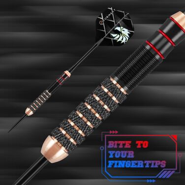 Дарти Turnart Metallspitze - Професійний набір дротиків 6 шт (22/24 г, блакитні) з латунними корпусами та сталевими наконечниками