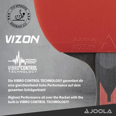 Набір для настільного тенісу JOOLA Duo Carbon 2: 2 ракетки, 3 м'ячі, чохол, червоно-чорний & 80505, чохол для ракетки Pocket Double, чорно-червоний, 28x17x4 см