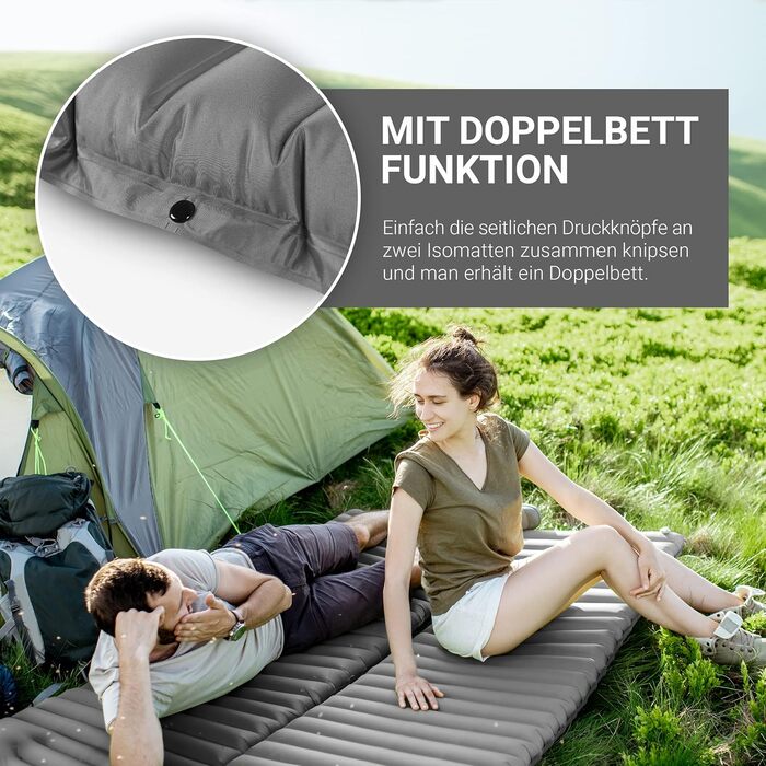 MSPORTS Кемпінговий килимок Isomatte Premium, вологостійкий, для туризму, кемпінгу та відпочинку на пляжі (сріблясто-сірий)