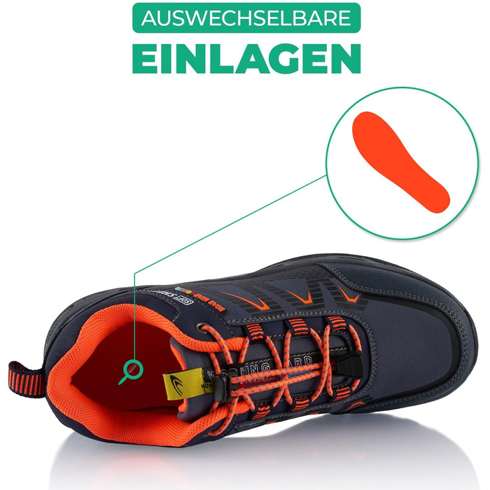 Трекінгові черевики Softshell для жінок та чоловіків. Розмір 43 EU, темно-синій та помаранчевий кольори