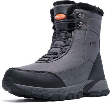 Чоботи зимові чоловічі SHULOOK, водонепроникні, теплі, для снігу, піших прогулянок, роботи, кемпінгу, 42 EU, сірі