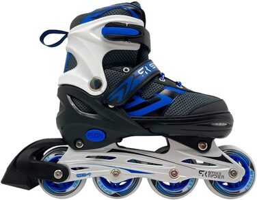 Дитячі ролики Kids Globe Street Rider, блакитно-чорні, регульовані 37-40, ABEC 7, алюмінієвий фрейм
