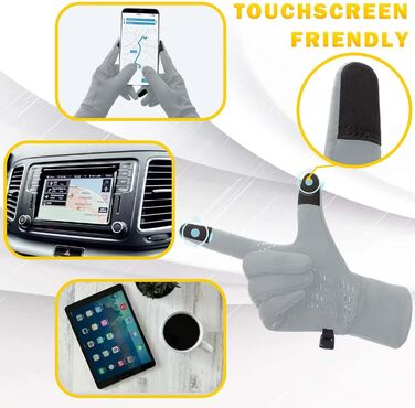 Рукавички сенсорні для велоспорту, чоловічі, сірі, L. Нековзкі, вітронепроникні, для велосипеда, бігу, їзди, лижного спорту