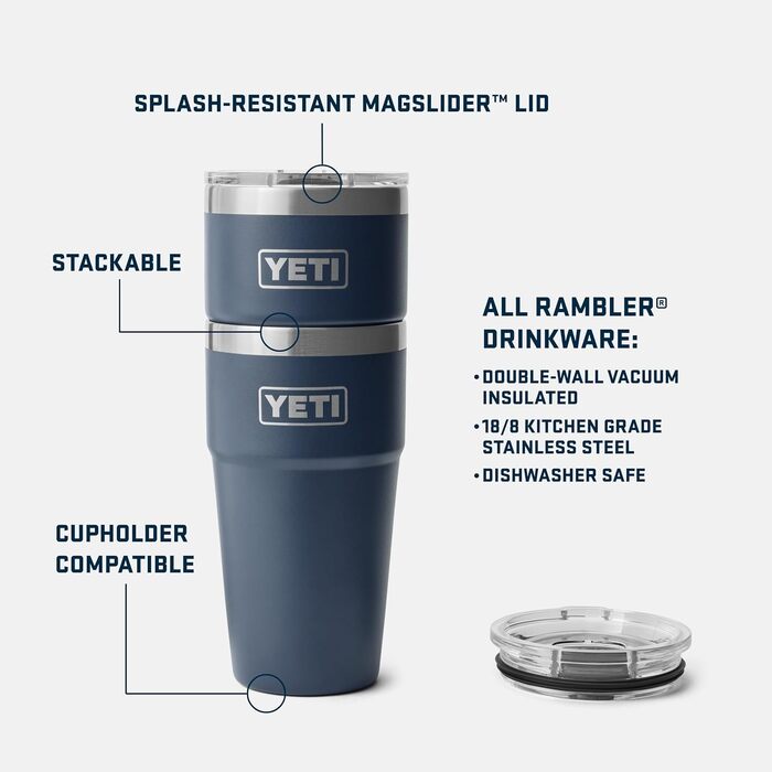 Термокружка YETI Rambler 591 мл з кришкою Magslider, персикова