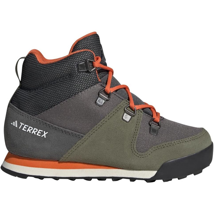 Зимові черевики adidas Terrex Snowpitch Cold.rdy для жінок та чоловіків (31 EU, Olive Strata Wonder White Orange)