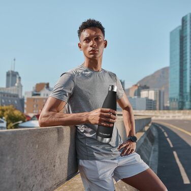 Термос KollyKolla: термос-пляшка з нержавіючої сталі 500мл/750мл/1л, без BPA, для дітей, спорту, школи, подорожей, кемпінгу (500 мл, новий, чорний)