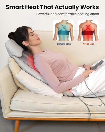 Крісло-масажер Comfier Shiatsu з підігрівом та функцією глибокого масажу, 2D/3D, для дому та офісу