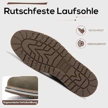 Чоловічі зимові черевики ANALEAF - теплі, непромокаючі, з антиковзаючою підошвою, для прогулянок та походів, зелені, 43 EU