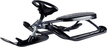 Дитячі санки STIGA Snowracer Curve з кермом, для дітей від 7 років, сірі, гоночні