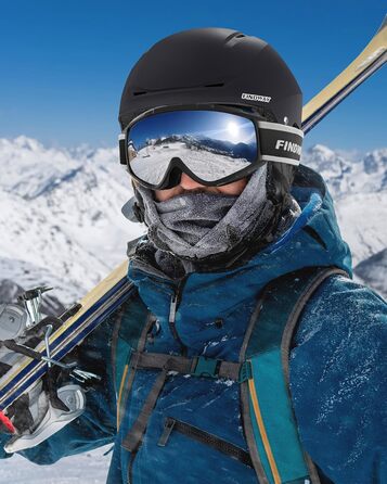 Шолом гірськолижний Findway для чоловіків та жінок, унісекс, з вентиляцією, для катання на лижах/сноуборді, розмір L (59-63 см), колір чорний