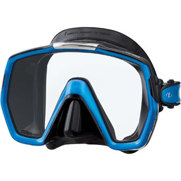 Маска для дайвінгу Tusa M1001 Freedom HD з чорного силікону - колір плавника риби Blue