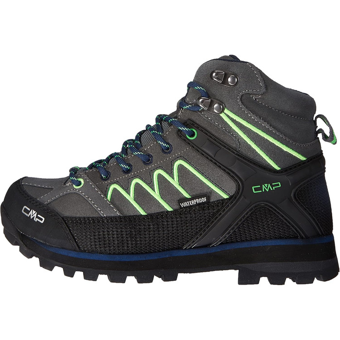 Чоловічі трекінгові черевики CMP Moon Mid Wp, сірий/зелений, 45 EU