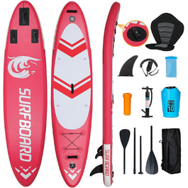 Надувна SUP-дошка ZealWe 320/335 см з аксесуарами, серфборд до 150 кг, комплект: алюмінієве весло, сидіння, рюкзак, насос