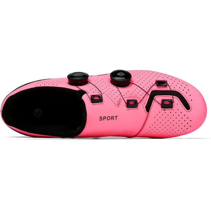 Велосипедні черевики для чоловіків: MTB, шосе, маунтінбайк, Radschuhe з системою кріплення 2-х педалей та пряжкою. Колір: зелений, рожевий (41 EU)