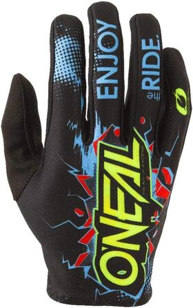 Мотоциклетні рукавички O'NEAL Matrix Youth Villain, чорні, XL | Для мотокросу, MTB, DH, FR, Downhill, Freeride | Дитячі, дихаючі, зносостійкі