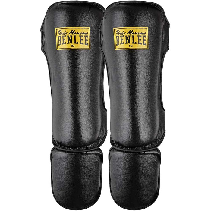 Захисники ніг BENLEE Guardian з екошкіри (Чорний, L-XL) + Боксерські бинти BENLEE
