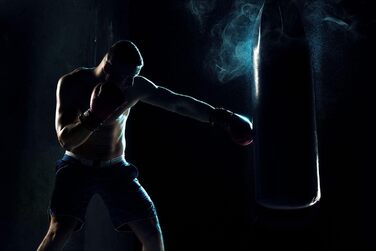 Підвісна боксерська груша з наповнювачем, ланцюгом і кріпленням до стелі