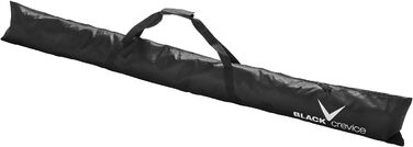 Чохол для лиж Black Crevice Nordic 210 см, міцний 600D/PVC, для 1 пари, подвійна блискавка, ремінь, чорний/срібний