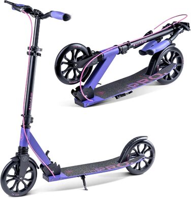 Самокат Movino Roller City Pro для дорослих і підлітків, складаний, до 100 кг, регульована висота, міцна конструкція, підшипники ABEC7