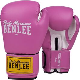 Боксерські рукавички BENLEE Rodney зі штучної шкіри, рожеві/білі, 6 oz