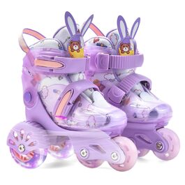 Ролики дитячі ERNAN, регульовані, для дівчаток та хлопчиків, фіолетові, XS