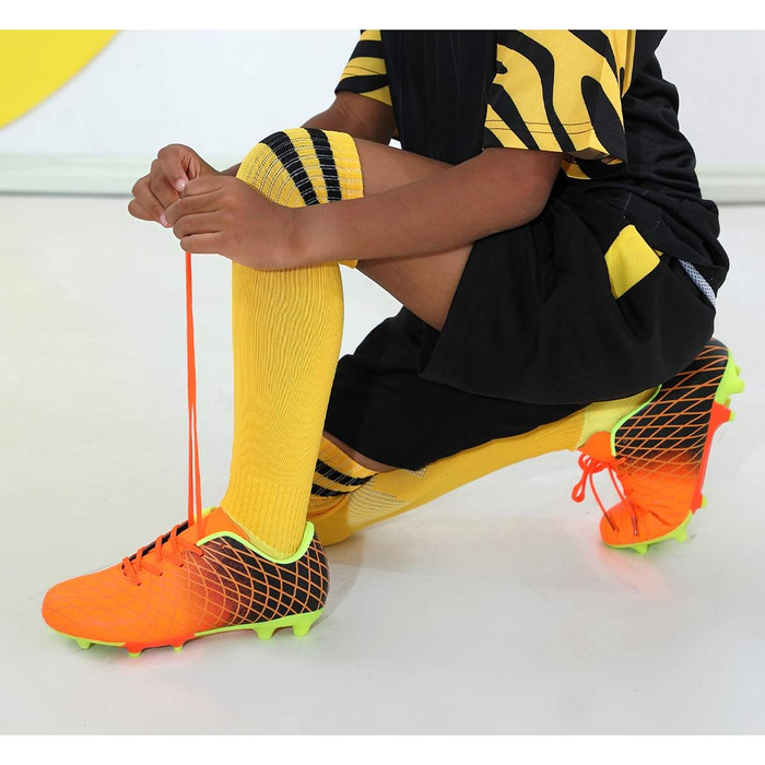 Дитячі футбольні бутси JABASIC для хлопчиків та дівчаток, оранжевого кольору, 28 EU
