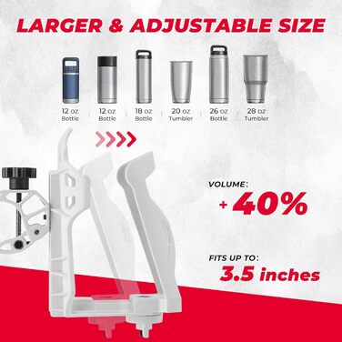 Тримач для пляшки KEMIMOTO: універсальний, для велосипеда, ролера, мотоцикла, дитячої коляски, MTB (800 мл)