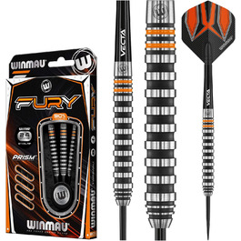 Дротики WINMAU Fury 24 г з вольфраму, з призмовими флайтами та Vecta-шафтами