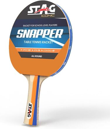 Тенісний стіл-ракетка Stag Iconic Snapper Series (T.T.) | Оранжево-блакитна серія Snapper для тренувань | Яскрава та грайлива