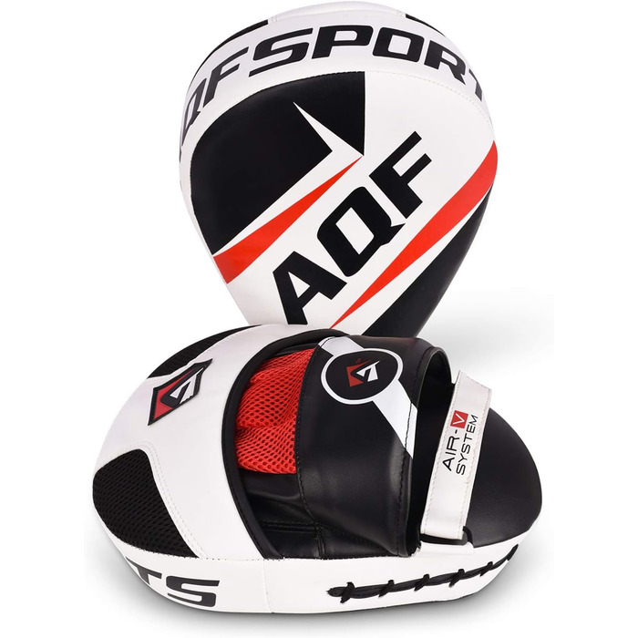 Боксерські рукавички Pratzen Rex Leder: рукавички для ударів, захисні подушки, тренування з самооборони, кікбоксинг, таеквондо, муай-тай (біло-чорні)