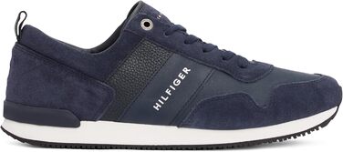 Кросівки Tommy Hilfiger чоловічі Runner Iconic з шкіри та замші, блакитний, 46 EU