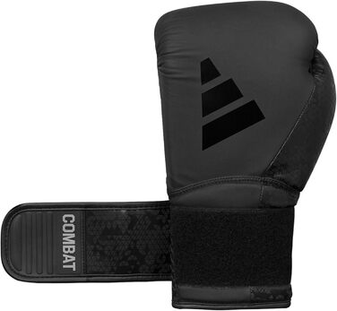 Боксерські рукавички Adidas Combat 50 Black/Black 12oz - професійні, чорні