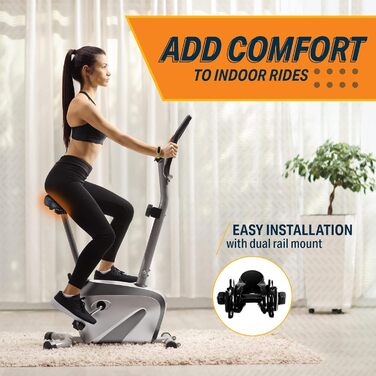 Крісло для велосипеда Bikeroo – сумісне з Peloton, м'яке крісло для жінок та чоловіків – для тренувань, вулиці та велотренажера (Indoor Bike, Elastomer)