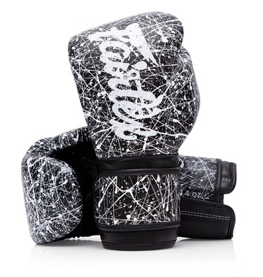 Боксерські рукавички Fairtex Muay Thai BGV14 для тренувань та спарингу, 12 oz (чорно-білі) - унісекс, чоловічі, жіночі, дитячі