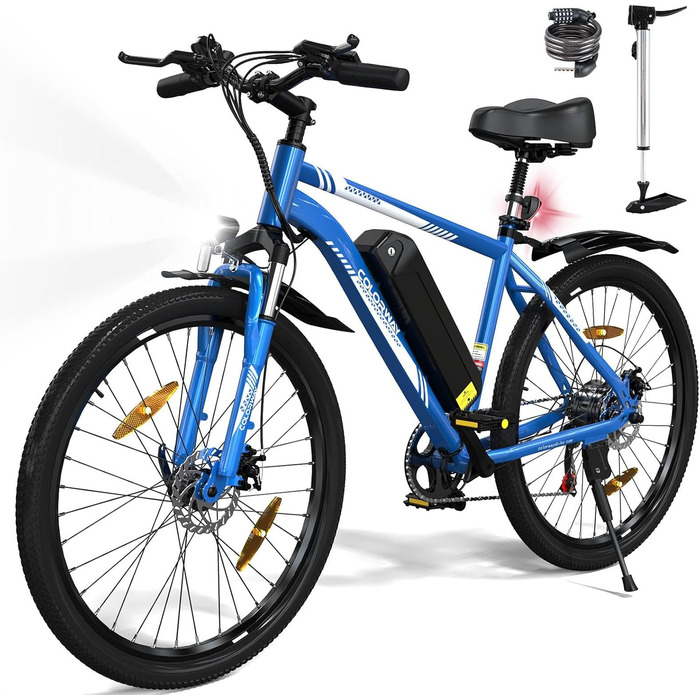 Електровелосипед COLORWAY 26'' з мотором 250W, акумулятором 36В/15А·год, спицевими колесами, для дорослих, дальність 45-100 км