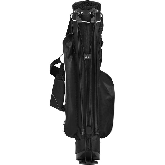 Чорна сумка для гольфу COSTWAY з підставкою, водонепроникною кришкою та 4 відділеннями, легка переносна сумка з відділенням для головок та ременем, для жінок та чоловіків