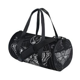 Складана дорожня сумка ALAZA для жінок та чоловіків — універсальна спортивна сумка для подорожей, кемпінгу, йоги та плавання, з плечовим ременем та ручкою, принт Totenköpfe 230, один розмір
