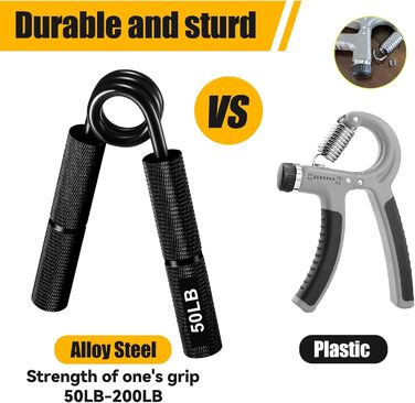 Набір з 4 еластичних тренажерів для рук та пальців, регулювання опору 22.5-90 кг, для спортсменів та відновлення, неслизьке покриття