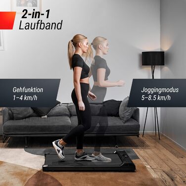 Unix Fit Smart Pad – компактний біговий килимок 2-в-1 для дому та офісу, 1-8.5 км/год, тихий мотор, цифрова панель та керування через додаток
