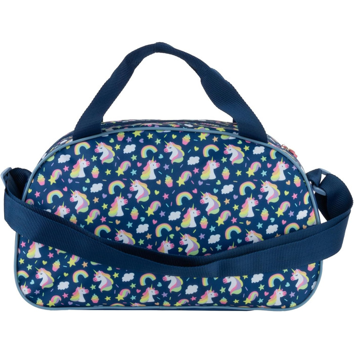 Спортивна сумка Goldkids для дітей (дівчаток та хлопчиків) з мотивом футболу та єдинорога - сумка для плавання з посиленим дном, 40 x 22 x 20 см