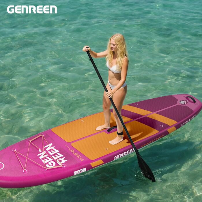 Надувне SUP-борд Monstera Violet 335x86 см для всіх рівнів підготовки з аксесуарами