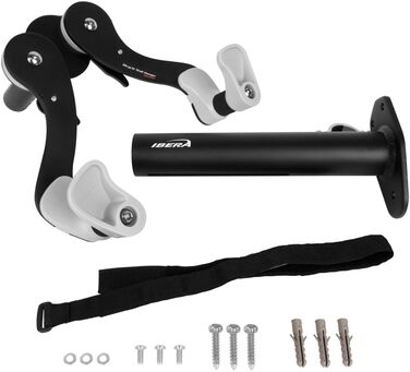 Кріплення для велосипеда Ibera на стіну, горизонтальне, регульоване, для дому/гаража, 45°