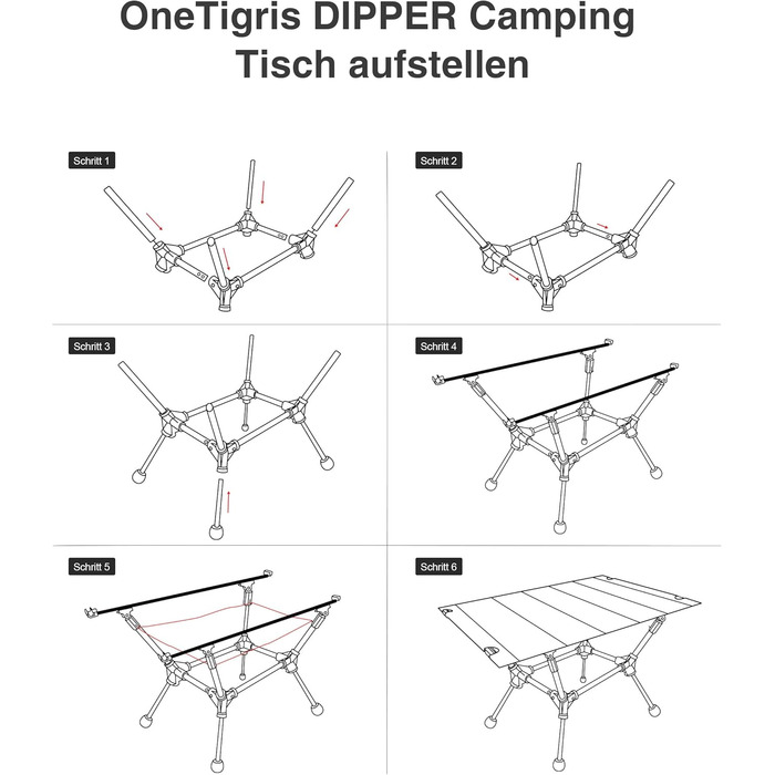 OneTigris Dipper: Складаний туристичний стіл для кемпінгу та риболовлі, 60 x 40 x 37 см, Ranger Green